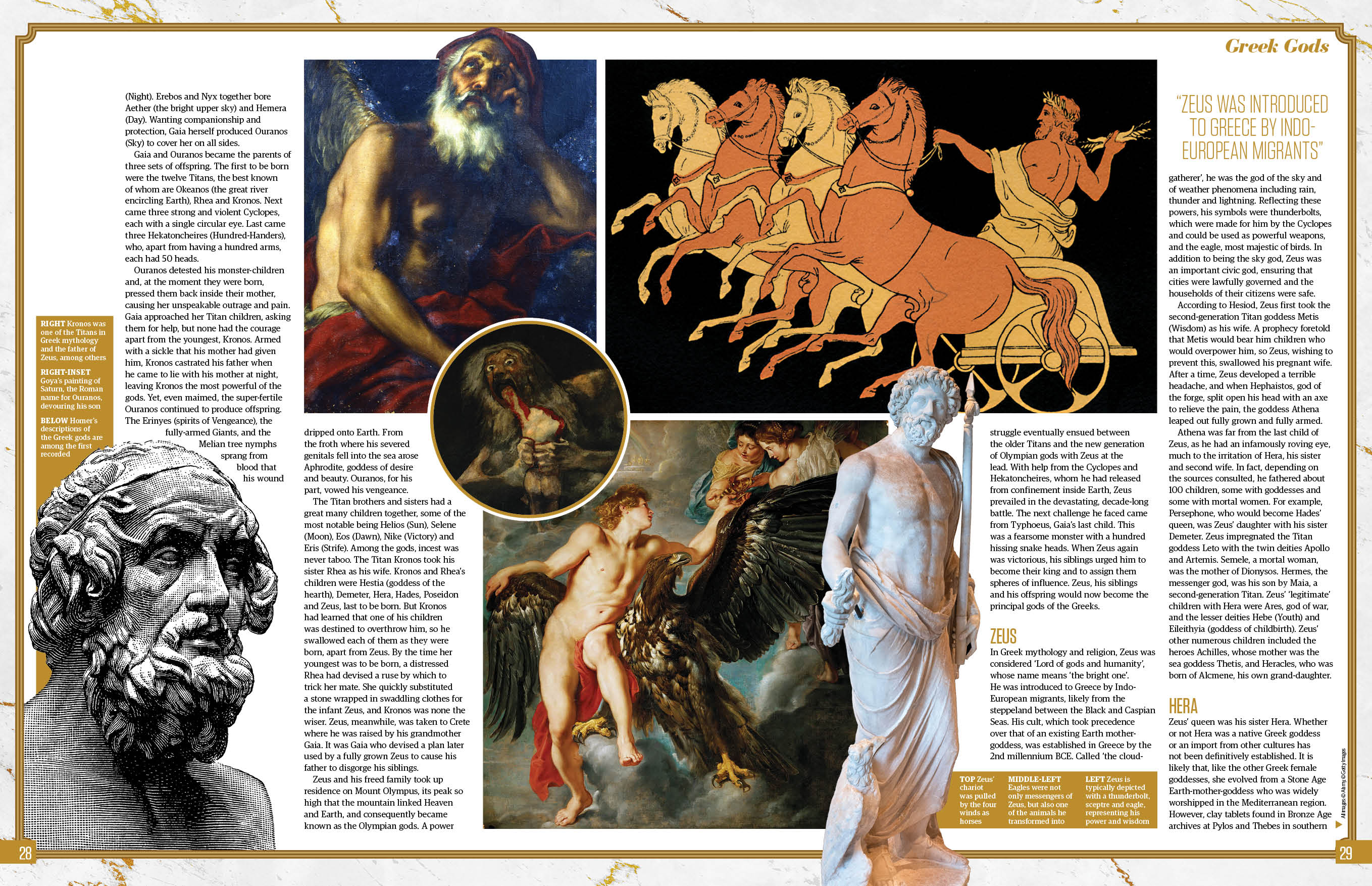 Greek Gods, double page spread, All About History 117